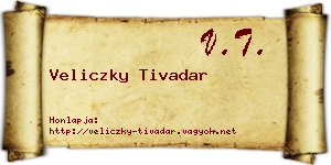 Veliczky Tivadar névjegykártya