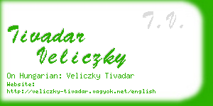 tivadar veliczky business card